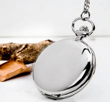 Load image into Gallery viewer, Fashion Silver/Bronze/Black/Gold Pocket Watch Smooth Quartz Pocket Watches Jewelry Alloy Chain Pendant Necklace Man Women Gift