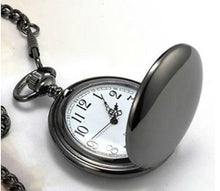 Load image into Gallery viewer, Fashion Silver/Bronze/Black/Gold Pocket Watch Smooth Quartz Pocket Watches Jewelry Alloy Chain Pendant Necklace Man Women Gift