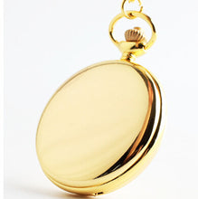 Load image into Gallery viewer, Fashion Silver/Bronze/Black/Gold Pocket Watch Smooth Quartz Pocket Watches Jewelry Alloy Chain Pendant Necklace Man Women Gift