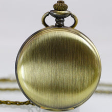 Load image into Gallery viewer, Fashion Silver/Bronze/Black/Gold Pocket Watch Smooth Quartz Pocket Watches Jewelry Alloy Chain Pendant Necklace Man Women Gift
