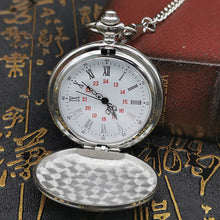 Load image into Gallery viewer, Fashion Silver/Bronze/Black/Gold Pocket Watch Smooth Quartz Pocket Watches Jewelry Alloy Chain Pendant Necklace Man Women Gift