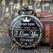 Load image into Gallery viewer, Fashion Silver/Bronze/Black/Gold Pocket Watch Smooth Quartz Pocket Watches Jewelry Alloy Chain Pendant Necklace Man Women Gift